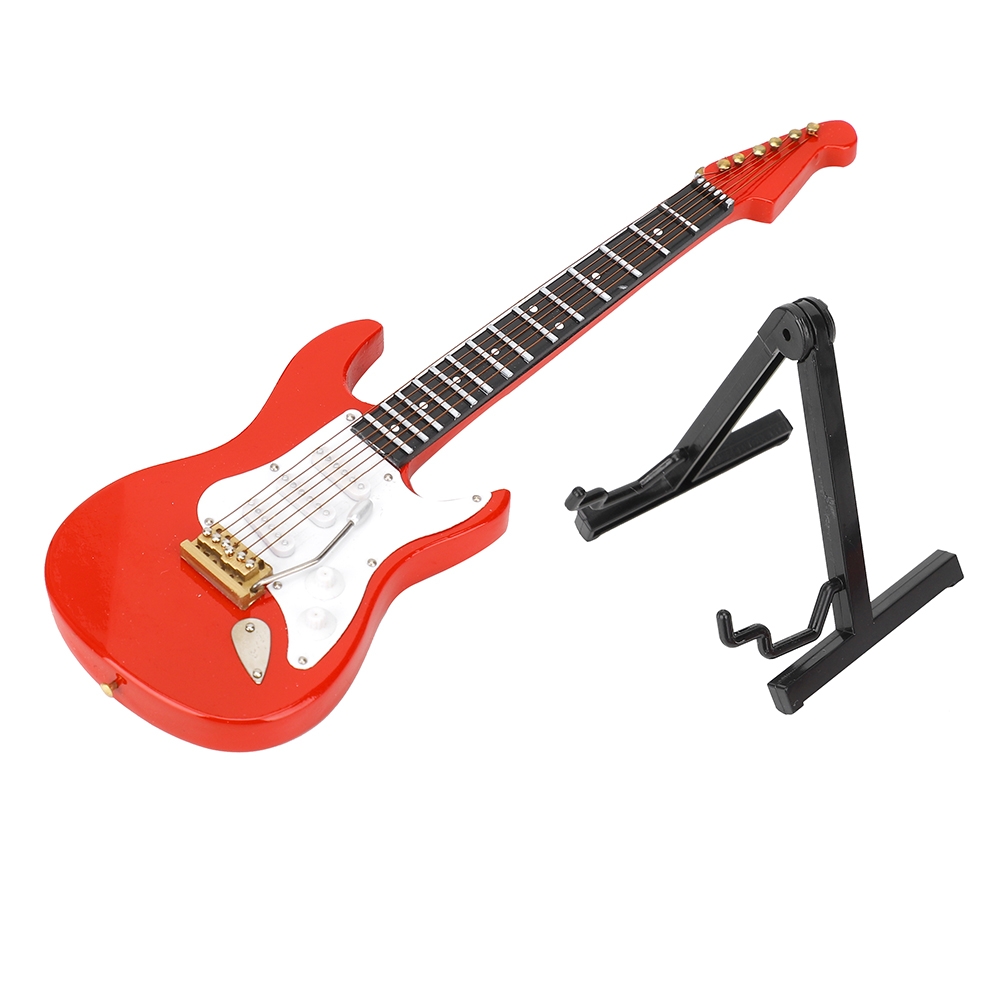 Musical Instrument With A - Miniaturowy model czerwonej gitary elektrycznej, instrument