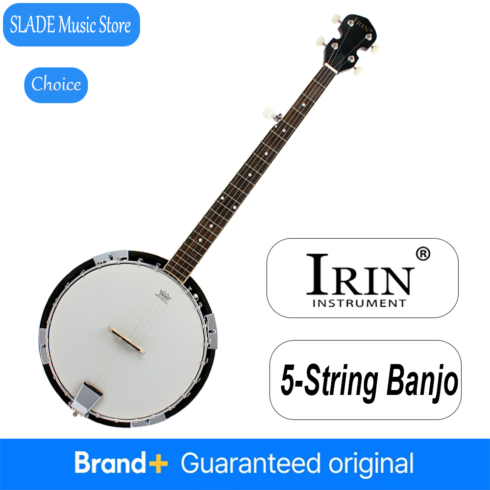 Musical Instrument Banjo - Banjo 5-strunowe IRIN, importowane, z palisandrową