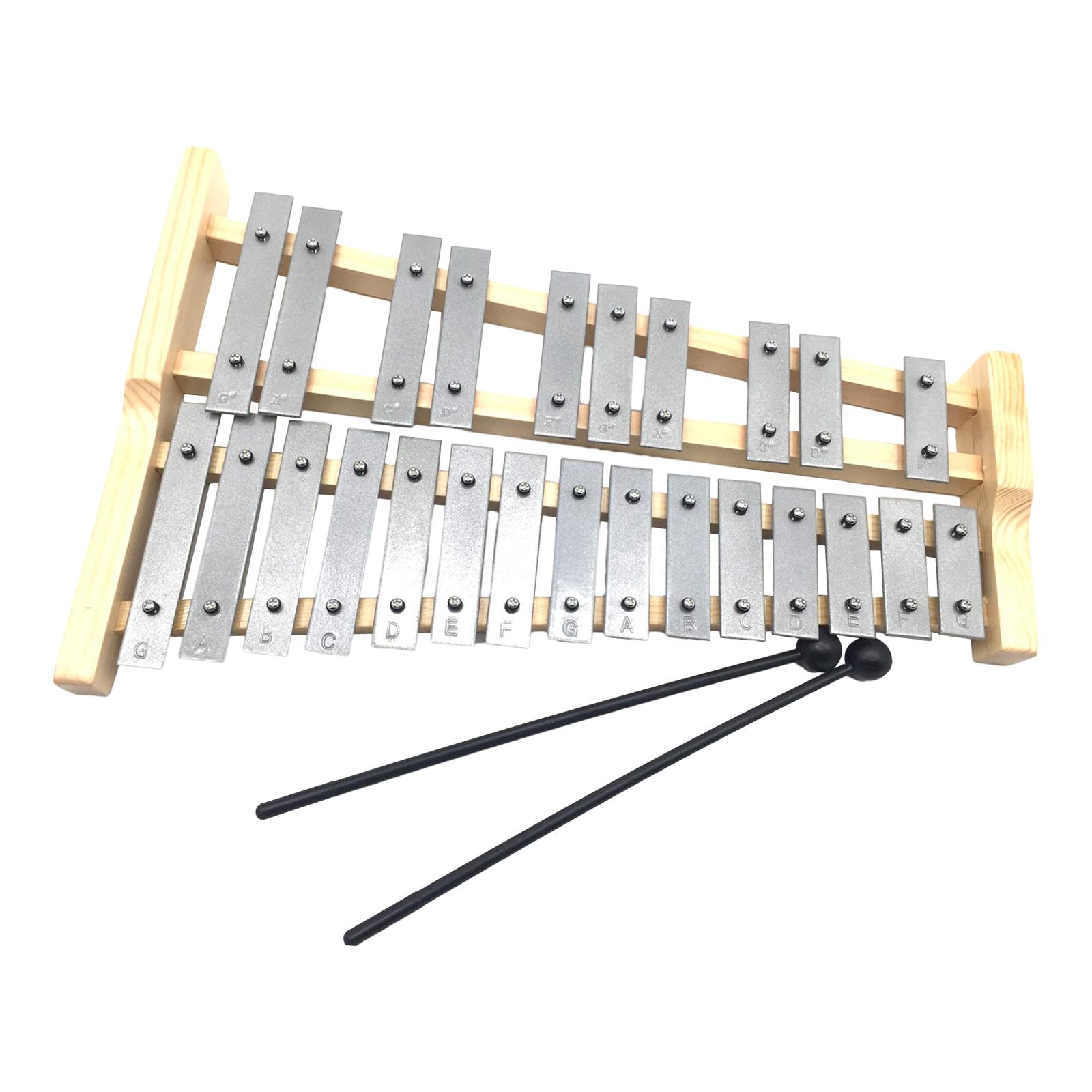 Musical Instrument Glockenspiel - 25-tonowy glockenspiel ksylofon profesjonalny instrument perkusyjny