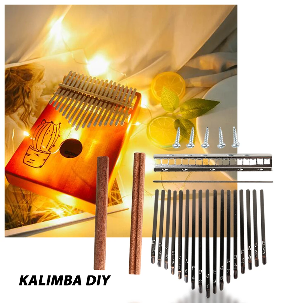 Musical Instrument Set - DIY 17-tonowe klucze Kalimba Zestaw zębów