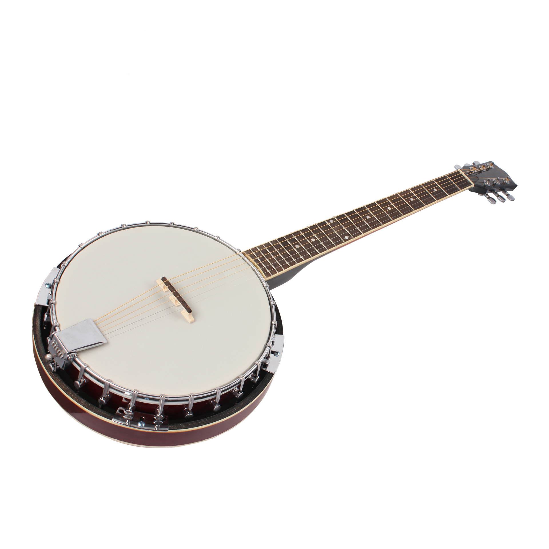 Musical Instrument Banjo - 6-strunowe banjo, wykonane z naturalnego drewna,