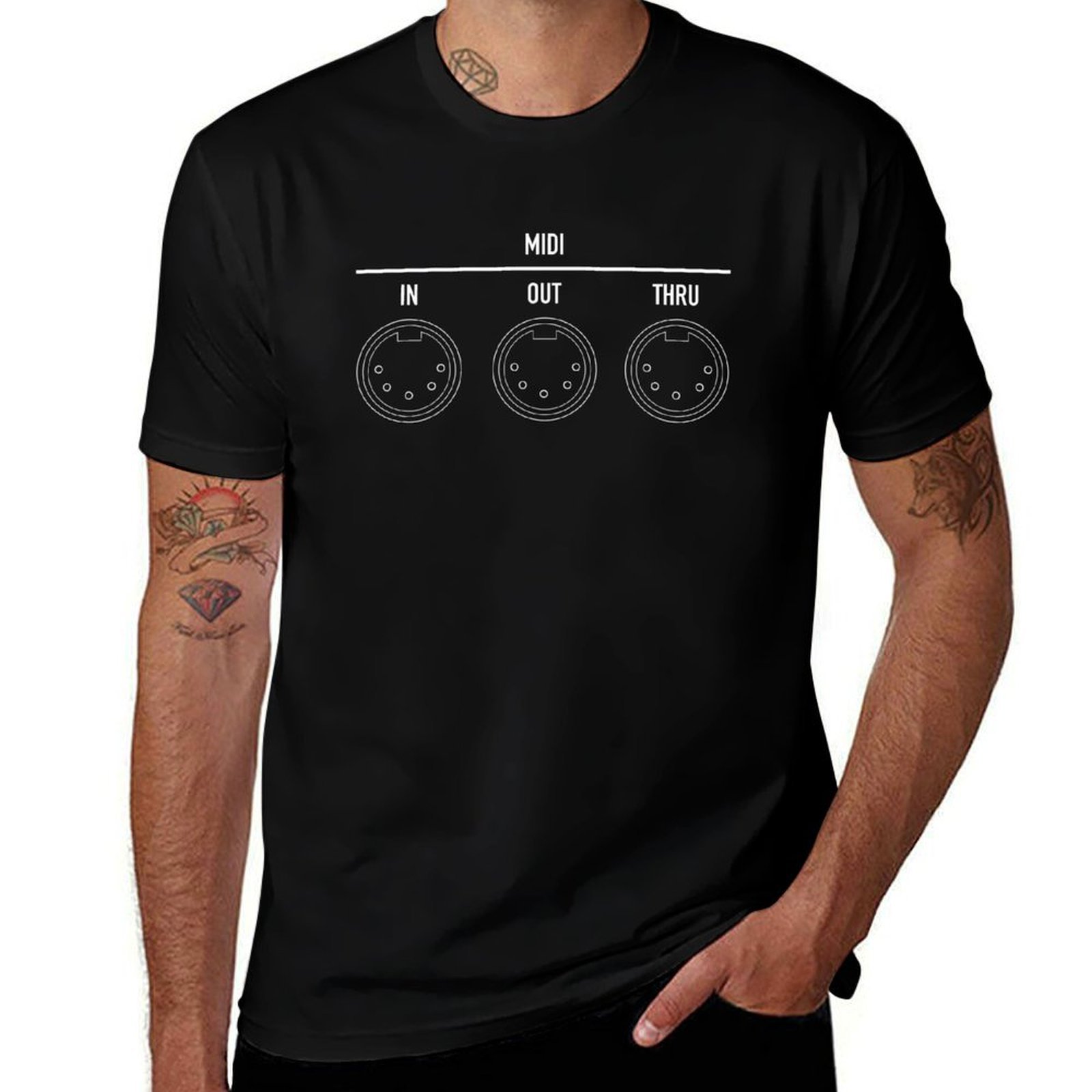 Musical Instrument Digital Interface - Koszulka z motywem interfejsu muzycznego (MIDI)