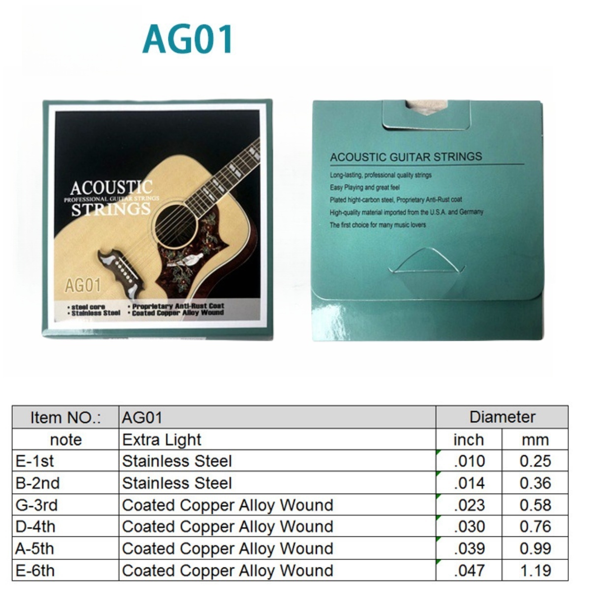 Miwayer 1 Zestaw/6 Strun AG01  – Musical Instrument Set recenzja i cena