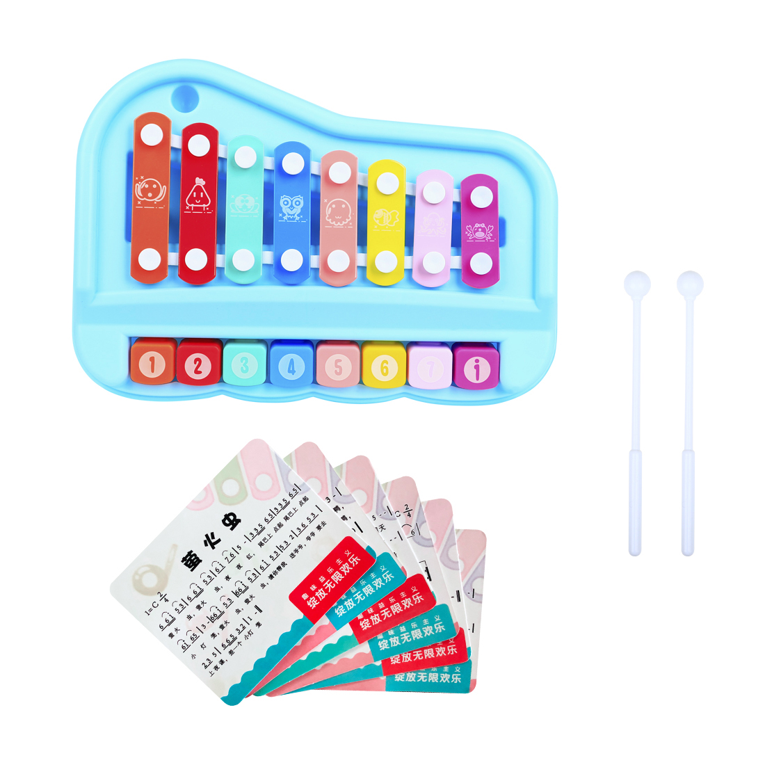 Xylofon dla dzieci SY-73, 8 dź – Musical Instrument Glockenspiel recenzja i cena